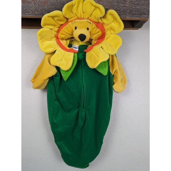 DISNEY STORE Winnie the Pooh Peapod Sunflower Costume 0-3 Months Plush Soft - Picture 1 of 9